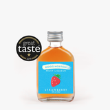 A gluten-free and vegan-friendly 50ml bottle of Hogg Norton Strawberry liqueur. Ideal for cocktails, Prosecco, Champagne, and desserts.