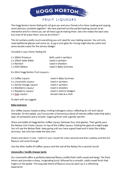Hogg Norton Home Tasting Kit Experience